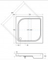 Receveur de douche extra-plat AQUARIUS SLIMLINE carré 80x80 cm et 90x90 cm blanc