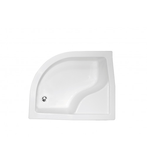 Base de duche direita assimétrica MAXY 100x80 cm e 120x85 cm branco