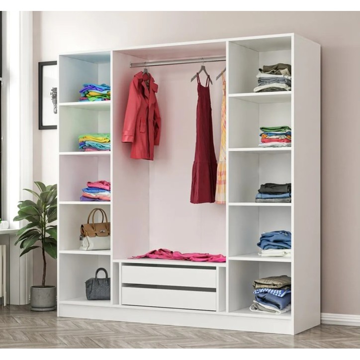 Armadio KALE bianco 180x52x210 cm