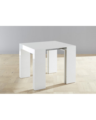 Table / console extensible FRANCESCA blanc 46x78x90cm
