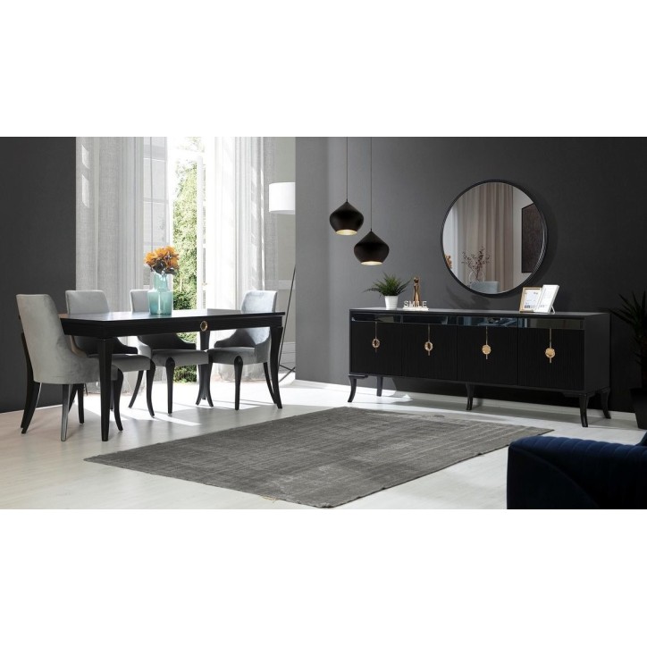 Salle à manger KEOPS Noir et doré Salle à manger KEOPS Noir et doré