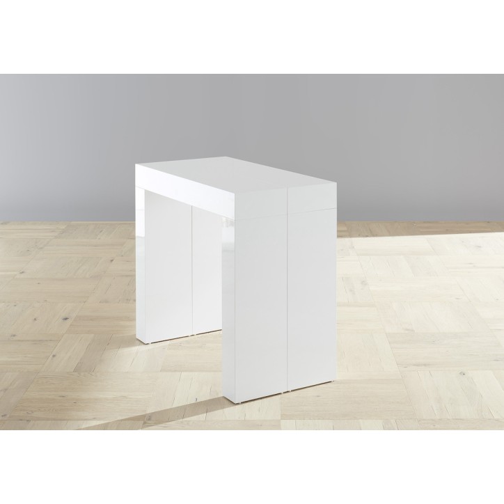 Table / console extensible FRANCESCA blanc 46x78x90cm