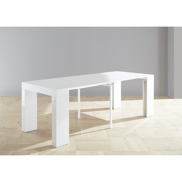 Mesa /consola extensible FRANCESCA blanco 46x78x90cm Mesa /consola extensible FRANCESCA blanco 46x78x90cm
