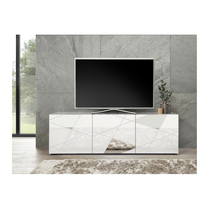 TV-meubel VITTORIA wit gelakt 181 cm