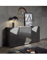 Salle à manger VITTORIA gris anthracite laqué