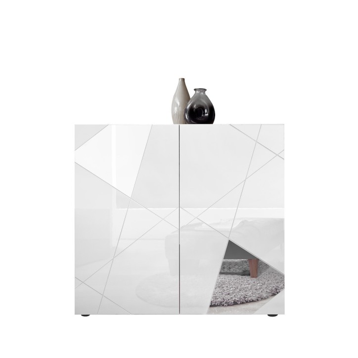 Credenza VITTORIA laccata bianca 121x111x42 cm
