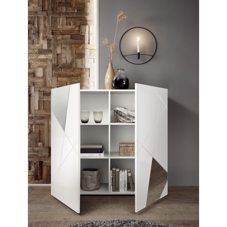 Credenza VITTORIA laccata bianca 121x111x42 cm