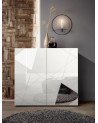 Buffet haut VITTORIA blanc laqué 121x111x42 cm
