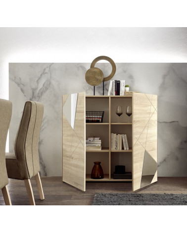VITTORIA Credenza in rovere Sonoma 121x111x42 cm