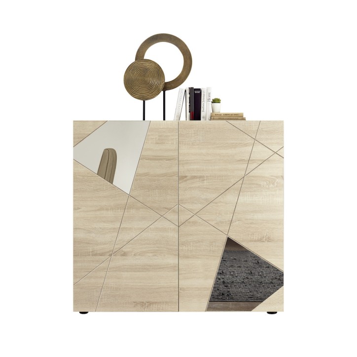 VITTORIA Credenza in rovere Sonoma 121x111x42 cm