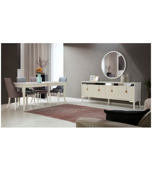 Salle à manger KEOPS Blanc et doré