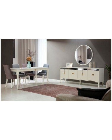 Salle à manger KEOPS Blanc et doré