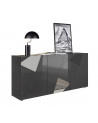 Buffet VITTORIA gris anthracite laqué 181 cm