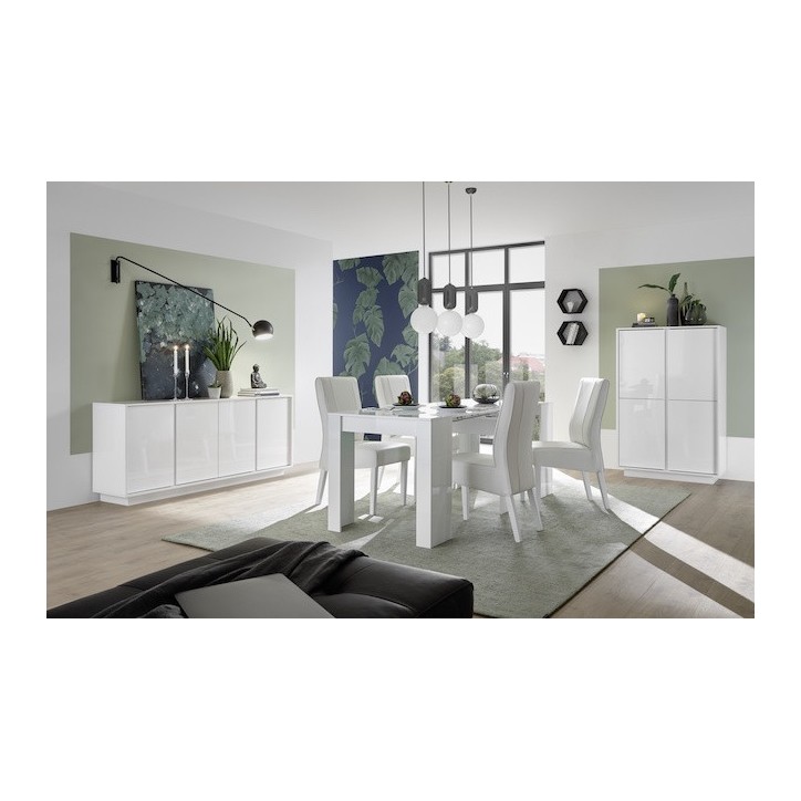 Comedor completo ICE blanco lacado
