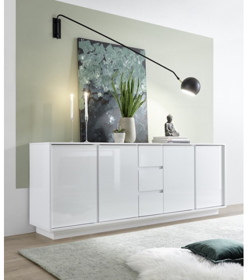A buffet BASIC 210 cm bianco / antracite