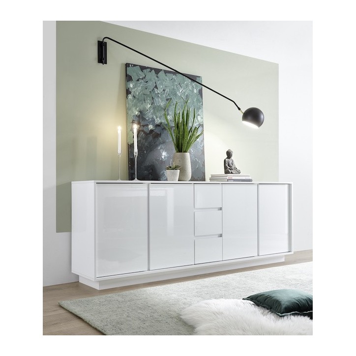 Credenza ICE laccata bianca 210 cm