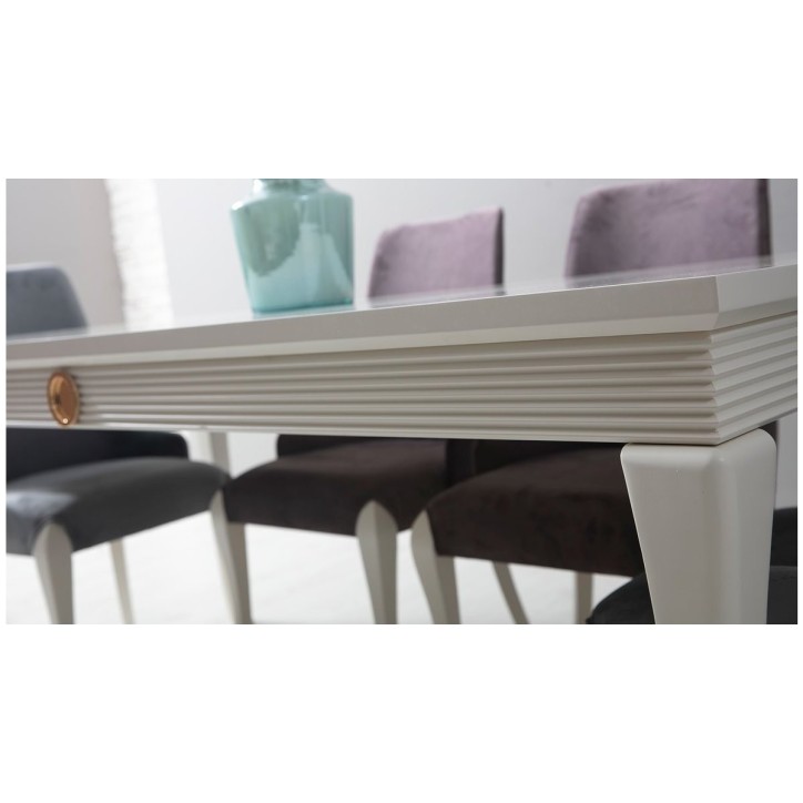 Salle à manger KEOPS Blanc et doré