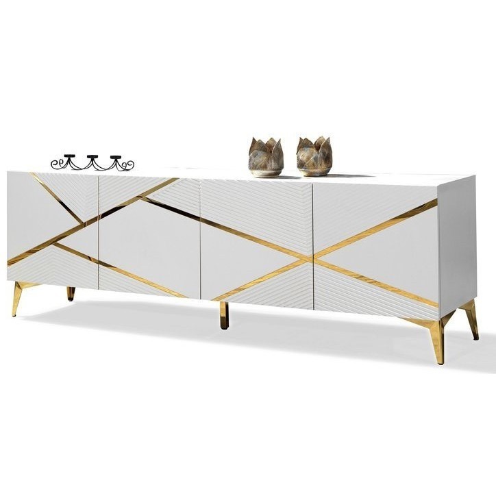 Buffet DIAMOND BLANC 4 portes 220 cm