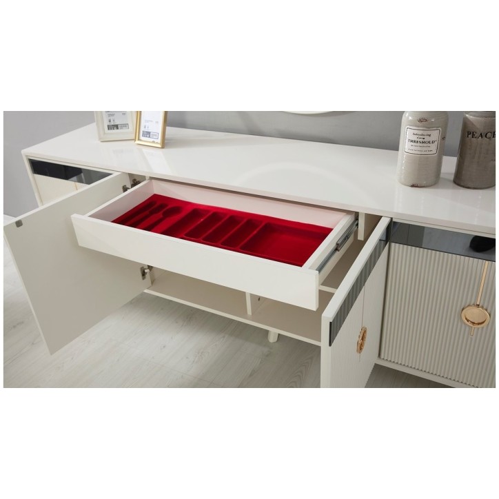 Salle à manger KEOPS Blanc et doré