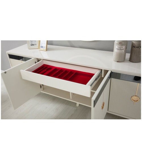 Salle à manger KEOPS Blanc et doré