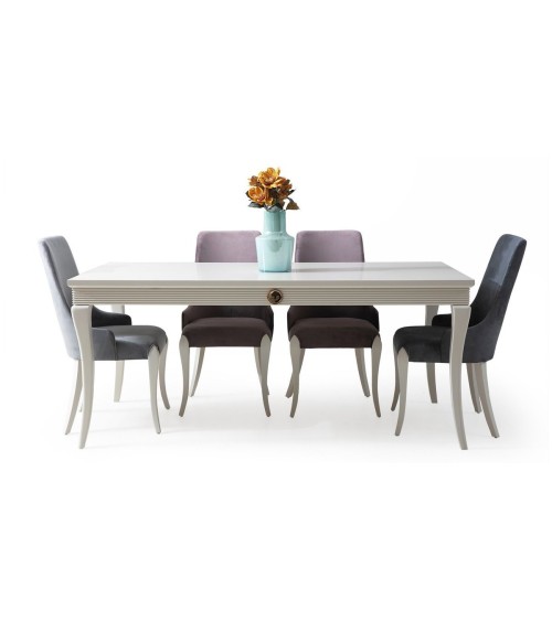 Salle à manger KEOPS Blanc et doré