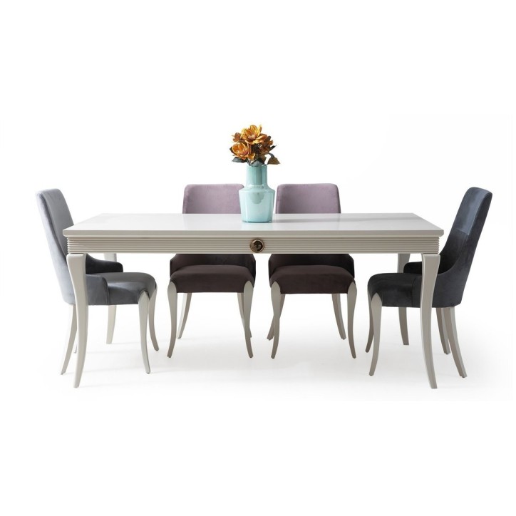 Salle à manger KEOPS Blanc et doré