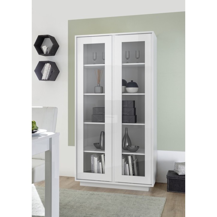ICE vitrine wit laqué 92x179x43 cm