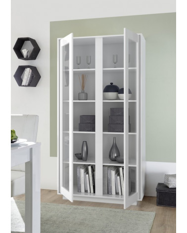 Vitrina ICE blanco lacado 92x179x43 cm