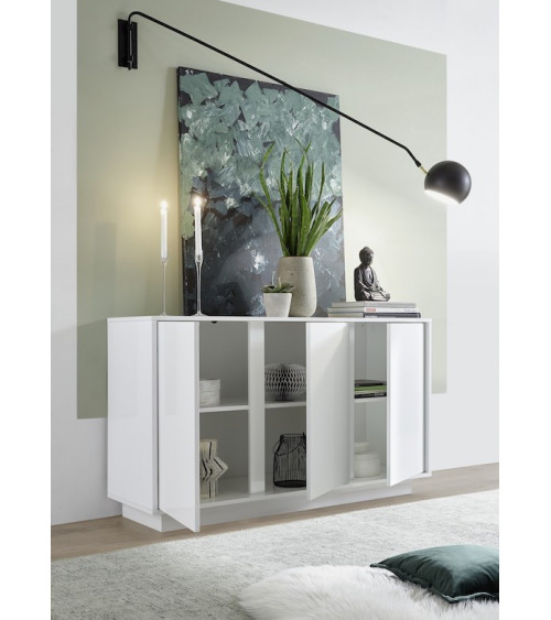 ICE buffet wit laqué 138 cm