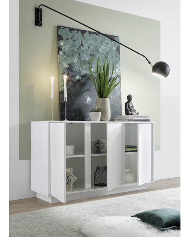 Aparador ICE blanco lacado 138 cm