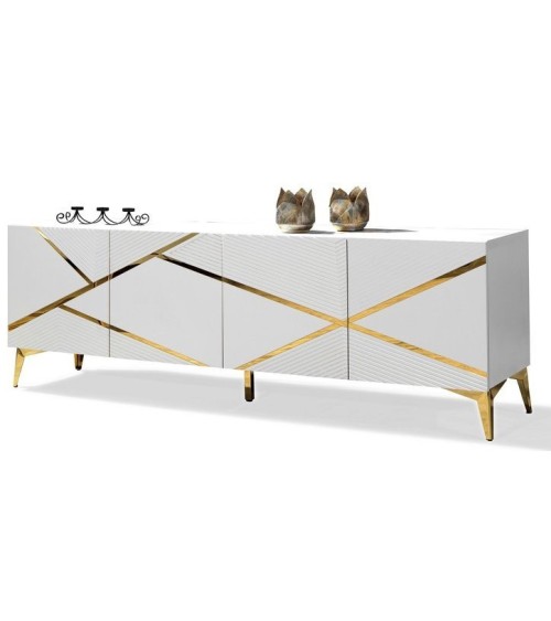 Buffet DIAMOND BLANC 4 portes 220 cm