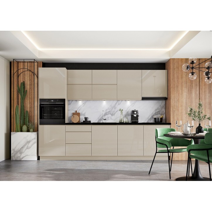 Set da cucina NINA PREMIUM LINE cappuccino 300 cm su misura