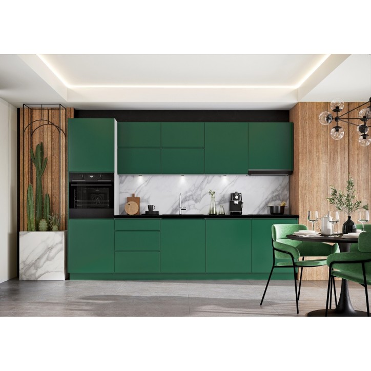 Conjunto muebles de cocina NINA PREMIUM LINE verde 300 cm