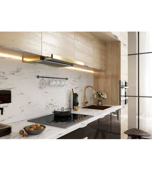 Conjunto de cozinha POLA PREMIUM LINE branco-madeira-preto 360 cm