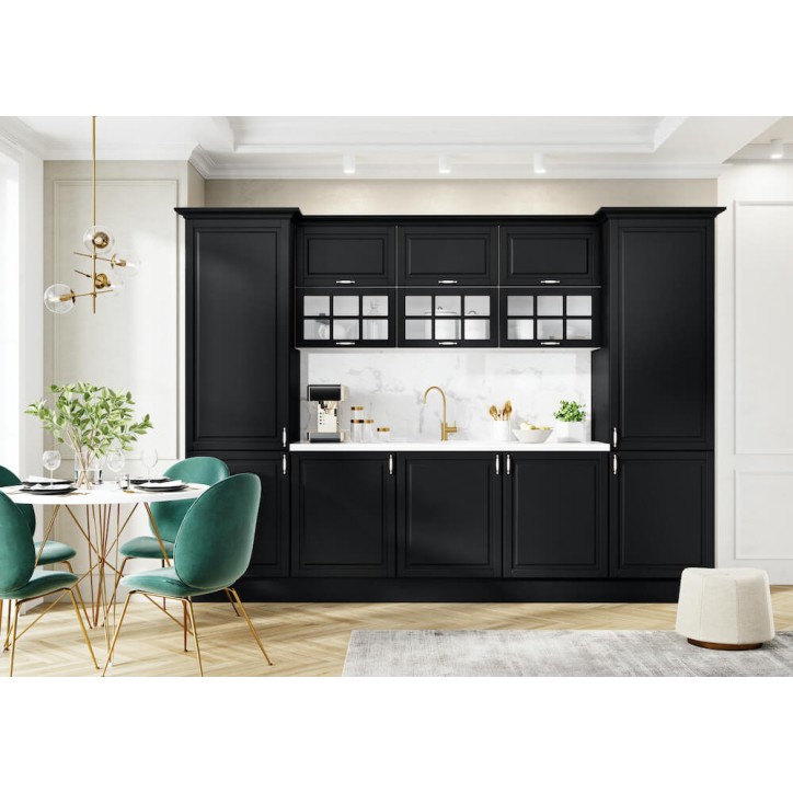 Conjunto de cozinha MONIUSZKO PREMIUM LINE preto 300 cm