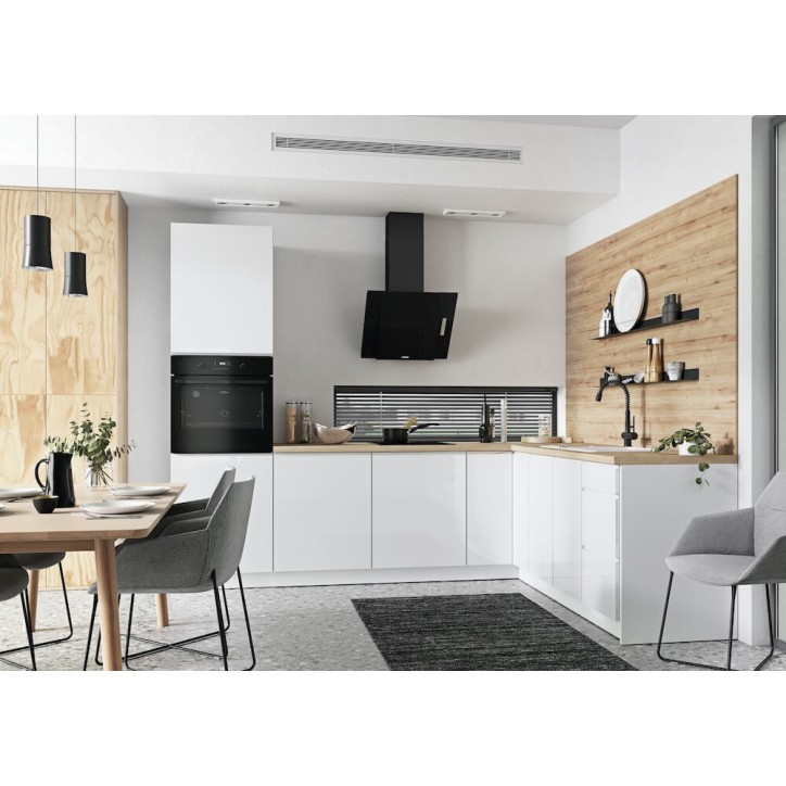 Ensemble Cuisine en L LIVIA TREND LINE blanc laqué sur mesure