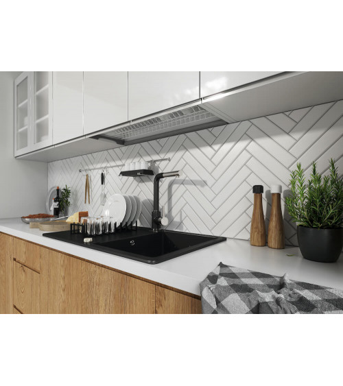 Conjunto muebles de cocina LIVIA TREND LINE blanco-madera 210 cm