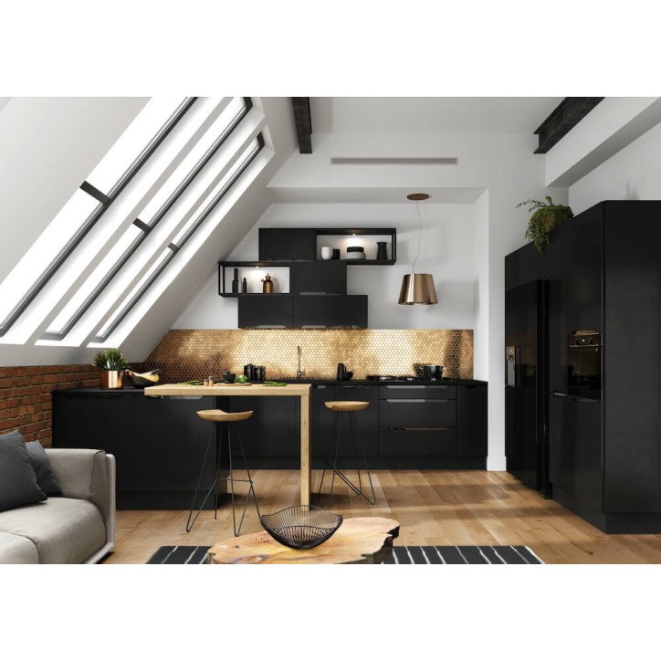 Set da cucina su misura GOYA PREMIUM LINE nero 300 cm