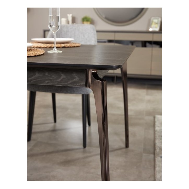 Salle à manger SOHO noyer foncé et crème