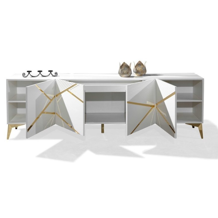 Buffet DIAMOND BLANC 4 portes 220 cm