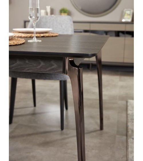 Salle à manger SOHO noyer foncé et crème