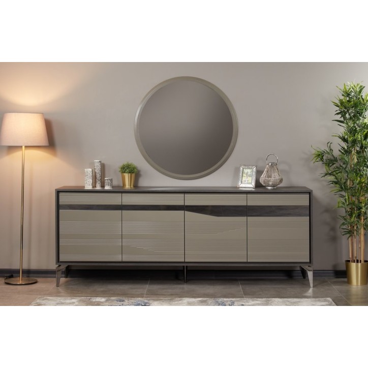 Salle à manger SOHO noyer foncé et crème