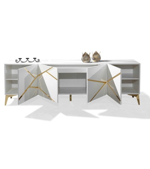 Buffet DIAMOND BLANC 4 portes 220 cm