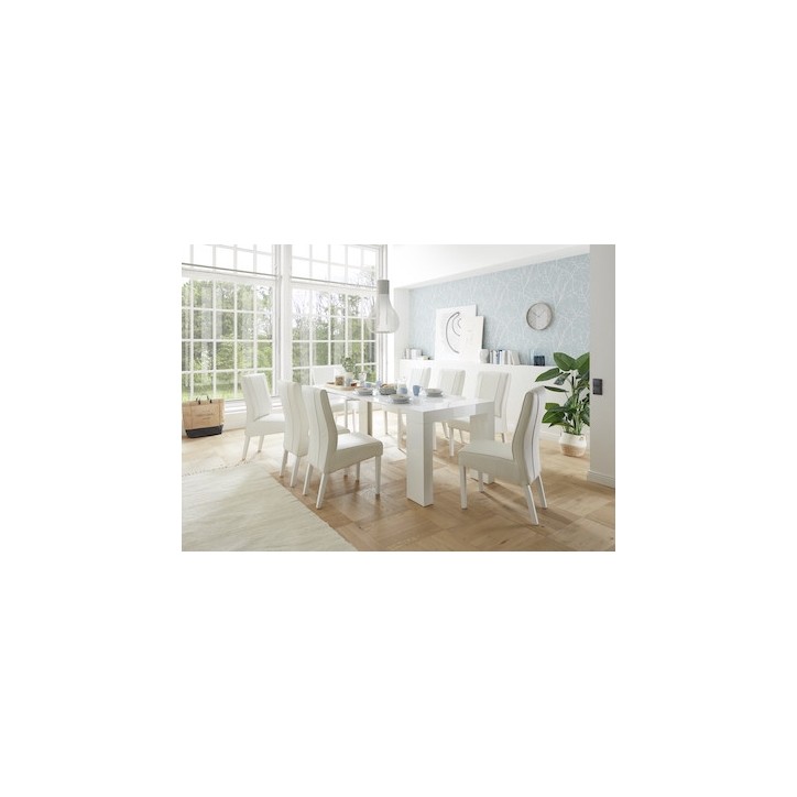 Table / console extensible FRANCESCA blanc 46x78x90cm