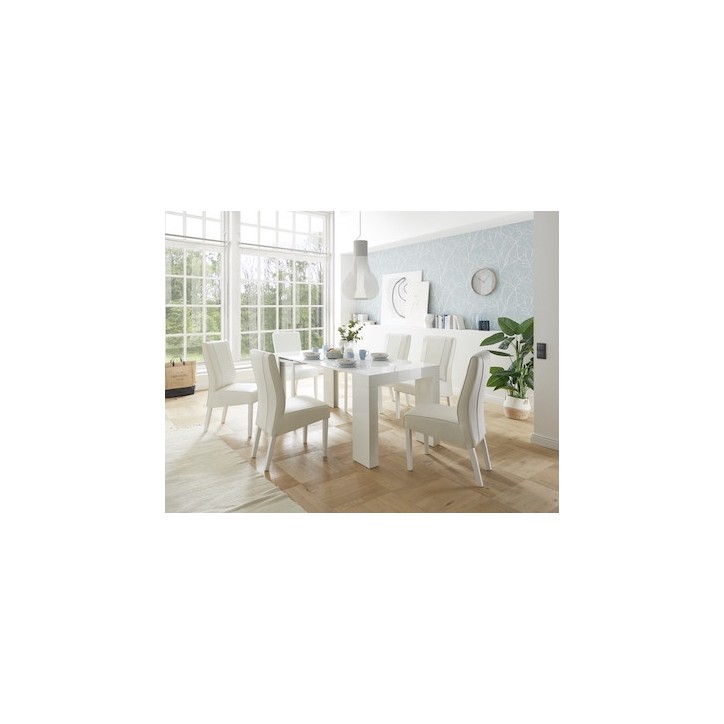 Table / console extensible FRANCESCA blanc 46x78x90cm