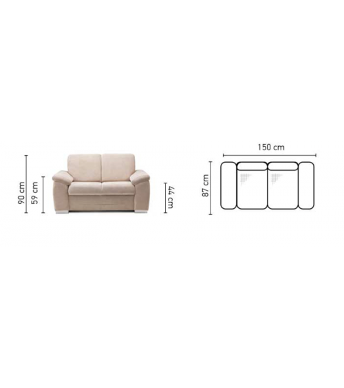 Canapé BARELLO 2 150 cm