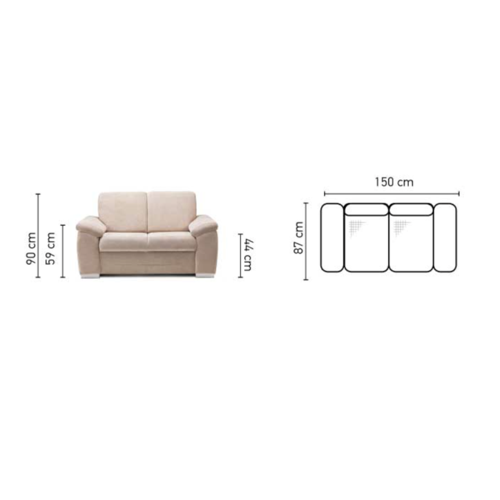 Canapé BARELLO 2 150 cm