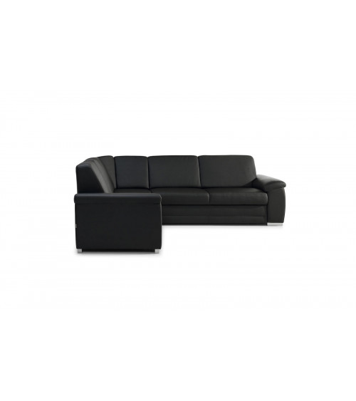 Sofá-cama de canto BARELLO preto 262 x 212 cm