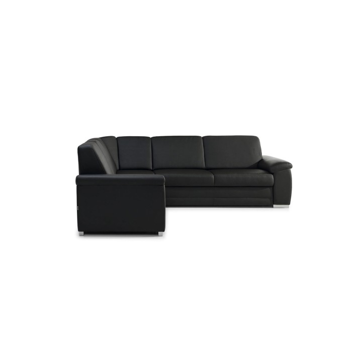 Sofá-cama de canto BARELLO preto 262 x 212 cm