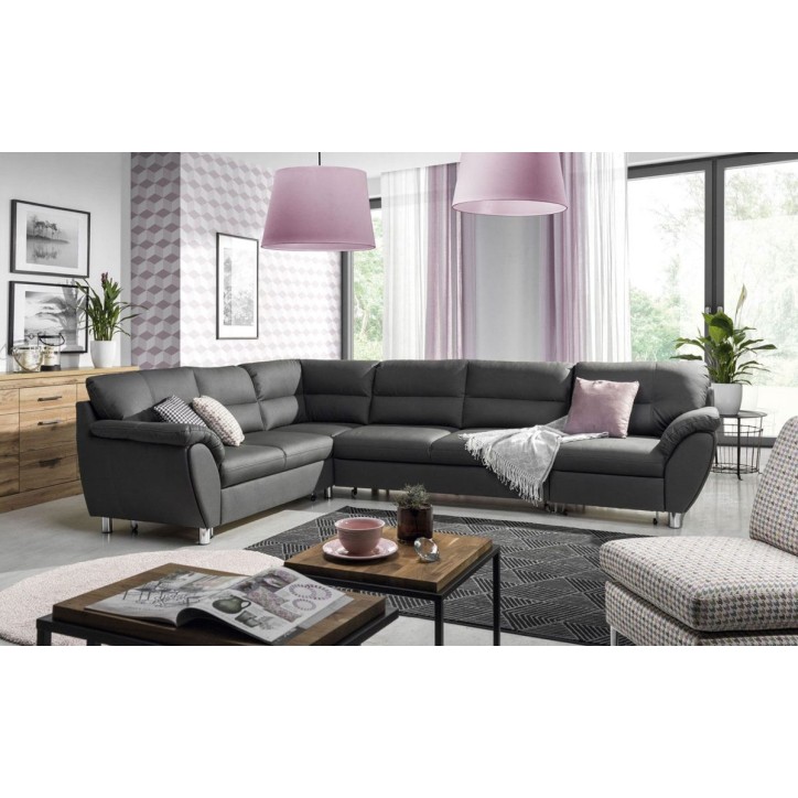 Hoekbank AMIGO zwart 265 x 240 cm